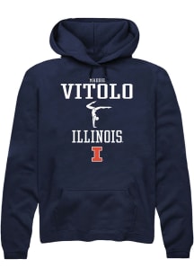 Madison Vitolo  Rally Illinois Fighting Illini Mens Navy Blue NIL Sport Icon Long Sleeve Hoodie