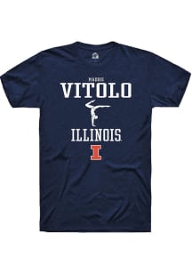 Madison Vitolo  Illinois Fighting Illini Navy Blue Rally NIL Sport Icon Short Sleeve T Shirt