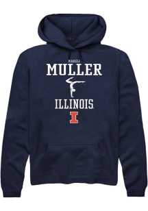 Mareli Muller  Rally Illinois Fighting Illini Mens Navy Blue NIL Sport Icon Long Sleeve Hoodie