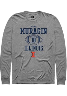 Mason Muragin  Illinois Fighting Illini Graphite Rally NIL Sport Icon Long Sleeve T Shirt