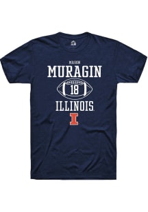 Mason Muragin  Illinois Fighting Illini Navy Blue Rally NIL Sport Icon Short Sleeve T Shirt