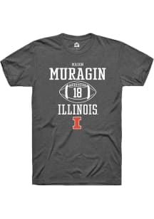 Mason Muragin  Illinois Fighting Illini Dark Grey Rally NIL Sport Icon Short Sleeve T Shirt