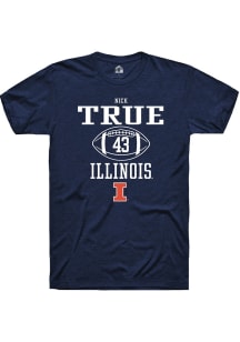 Nick True  Illinois Fighting Illini Navy Blue Rally NIL Sport Icon Short Sleeve T Shirt
