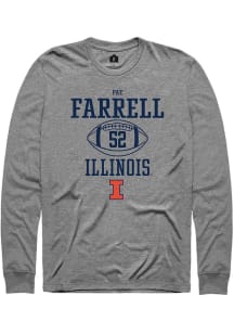 Patrick Farrell  Illinois Fighting Illini Graphite Rally NIL Sport Icon Long Sleeve T Shirt