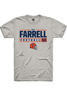 Patrick Farrell  Illinois Fighting Illini Ash Rally NIL Stacked Box Short Sleeve T Shirt