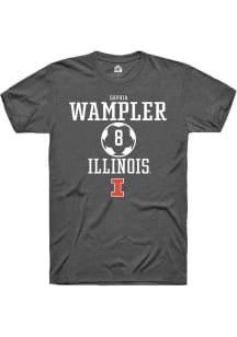 Sophia Wampler  Illinois Fighting Illini Dark Grey Rally NIL Sport Icon Short Sleeve T Shirt