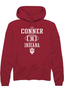 Clay Conner  Rally Indiana Hoosiers Mens Red NIL Sport Icon Long Sleeve Hoodie