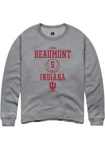 Lenée Beaumont  Rally Indiana Hoosiers Mens Graphite NIL Sport Icon Long Sleeve Crew Sweatshirt
