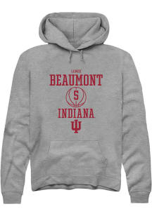 Lenée Beaumont  Rally Indiana Hoosiers Mens Graphite NIL Sport Icon Long Sleeve Hoodie