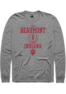 Lenée Beaumont  Indiana Hoosiers Graphite Rally NIL Sport Icon Long Sleeve T Shirt