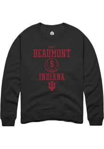 Lenée Beaumont  Rally Indiana Hoosiers Mens Black NIL Sport Icon Long Sleeve Crew Sweatshirt