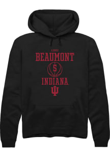 Lenée Beaumont  Rally Indiana Hoosiers Mens Black NIL Sport Icon Long Sleeve Hoodie