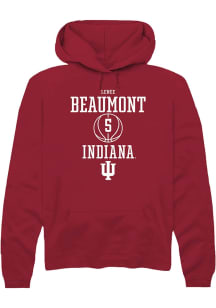 Lenée Beaumont  Rally Indiana Hoosiers Mens Red NIL Sport Icon Long Sleeve Hoodie