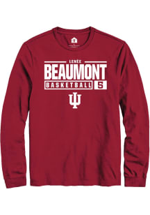Lenée Beaumont  Indiana Hoosiers Red Rally NIL Stacked Box Long Sleeve T Shirt