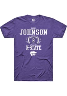 Avery Johnson  K-State Wildcats Purple Rally NIL Sport Icon Short Sleeve T Shirt