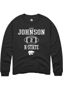Avery Johnson  Rally K-State Wildcats Mens Black NIL Sport Icon Long Sleeve Crew Sweatshirt