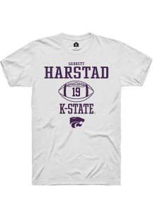 Garrett Harstad  K-State Wildcats White Rally NIL Sport Icon Short Sleeve T Shirt