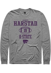 Garrett Harstad  K-State Wildcats Graphite Rally NIL Sport Icon Long Sleeve T Shirt