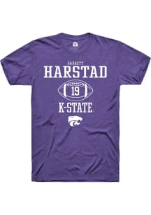 Garrett Harstad  K-State Wildcats Purple Rally NIL Sport Icon Short Sleeve T Shirt