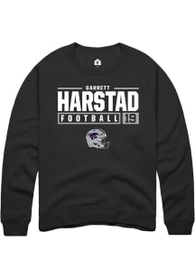 Garrett Harstad  Rally K-State Wildcats Mens Black NIL Stacked Box Long Sleeve Crew Sweatshirt