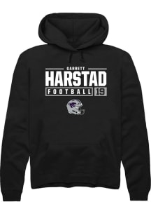 Garrett Harstad  Rally K-State Wildcats Mens Black NIL Stacked Box Long Sleeve Hoodie