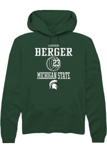 Cameron Berger  Rally Michigan State Spartans Mens Green NIL Sport Icon Long Sleeve Hoodie