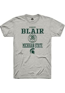 Kennedy Blair  Michigan State Spartans Ash Rally NIL Sport Icon Short Sleeve T Shirt