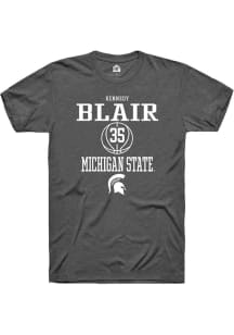 Kennedy Blair  Michigan State Spartans Dark Grey Rally NIL Sport Icon Short Sleeve T Shirt