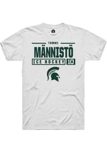 Tommi Männistö  Michigan State Spartans White Rally NIL Stacked Box Short Sleeve T Shirt