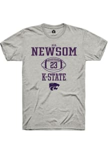 Asa Newsom  K-State Wildcats Ash Rally NIL Sport Icon Short Sleeve T Shirt
