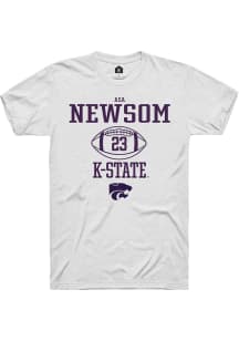 Asa Newsom  K-State Wildcats White Rally NIL Sport Icon Short Sleeve T Shirt