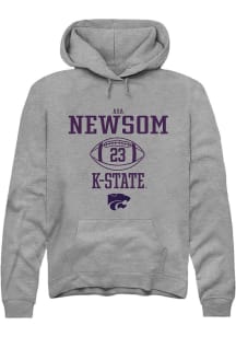 Asa Newsom  Rally K-State Wildcats Mens Graphite NIL Sport Icon Long Sleeve Hoodie