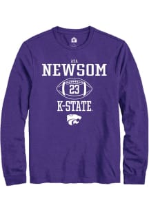 Asa Newsom  K-State Wildcats Purple Rally NIL Sport Icon Long Sleeve T Shirt