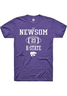 Asa Newsom  K-State Wildcats Purple Rally NIL Sport Icon Short Sleeve T Shirt