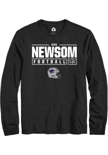 Asa Newsom  K-State Wildcats Black Rally NIL Stacked Box Long Sleeve T Shirt