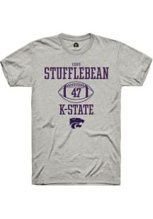 Cody Stufflebean  K-State Wildcats Ash Rally NIL Sport Icon Short Sleeve T Shirt