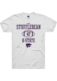 Cody Stufflebean  K-State Wildcats White Rally NIL Sport Icon Short Sleeve T Shirt