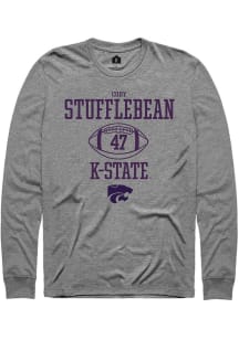 Cody Stufflebean  K-State Wildcats Graphite Rally NIL Sport Icon Long Sleeve T Shirt