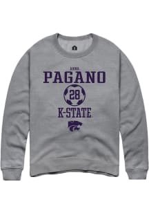 Anna Pagano  Rally K-State Wildcats Mens Graphite NIL Sport Icon Long Sleeve Crew Sweatshirt