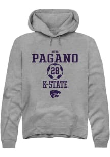 Anna Pagano  Rally K-State Wildcats Mens Graphite NIL Sport Icon Long Sleeve Hoodie