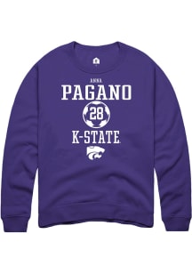 Anna Pagano  Rally K-State Wildcats Mens Purple NIL Sport Icon Long Sleeve Crew Sweatshirt