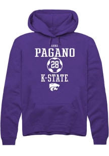 Anna Pagano  Rally K-State Wildcats Mens Purple NIL Sport Icon Long Sleeve Hoodie