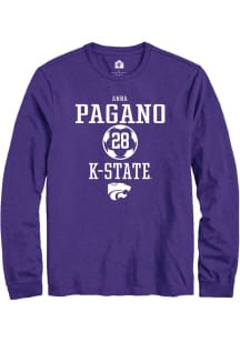 Anna Pagano  K-State Wildcats Purple Rally NIL Sport Icon Long Sleeve T Shirt
