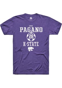 Anna Pagano  K-State Wildcats Purple Rally NIL Sport Icon Short Sleeve T Shirt