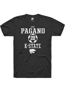 Anna Pagano  K-State Wildcats Black Rally NIL Sport Icon Short Sleeve T Shirt