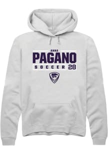 Anna Pagano  Rally K-State Wildcats Mens White NIL Stacked Box Long Sleeve Hoodie