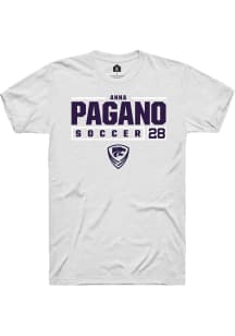 Anna Pagano  K-State Wildcats White Rally NIL Stacked Box Short Sleeve T Shirt