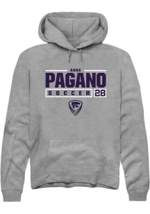 Anna Pagano  Rally K-State Wildcats Mens Graphite NIL Stacked Box Long Sleeve Hoodie