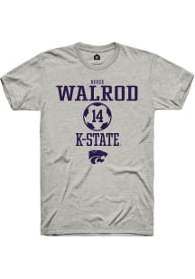 Reece Walrod  K-State Wildcats Ash Rally NIL Sport Icon Short Sleeve T Shirt