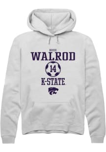 Reece Walrod  Rally K-State Wildcats Mens White NIL Sport Icon Long Sleeve Hoodie